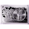 Image 1 : 1993 $1 American Silver Eagle Coin & Two Ounce Bar Set