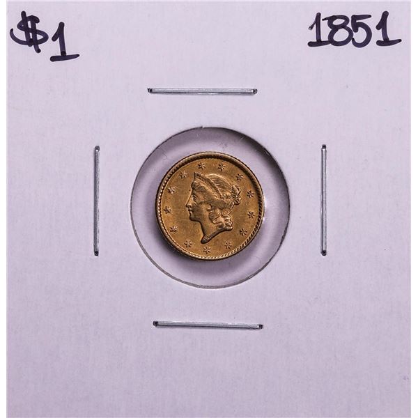1851 $1 Liberty Head Gold Dollar Coin