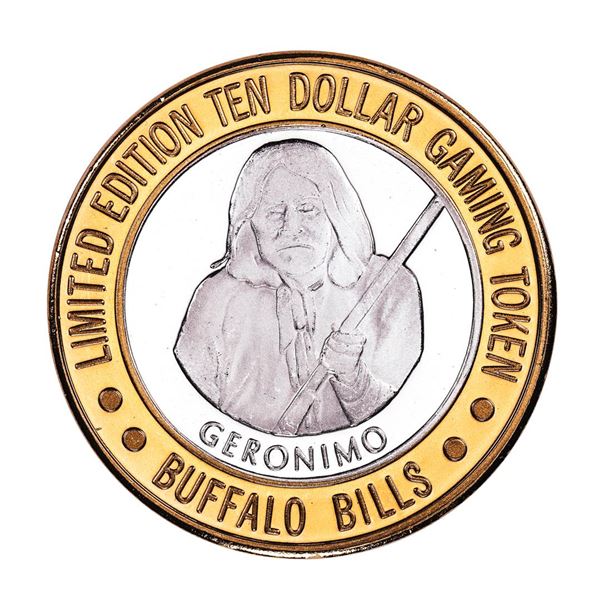 .999 Fine Silver Buffalo Bills Primm, Nevada $10 Casino Limited Edition Gaming Token