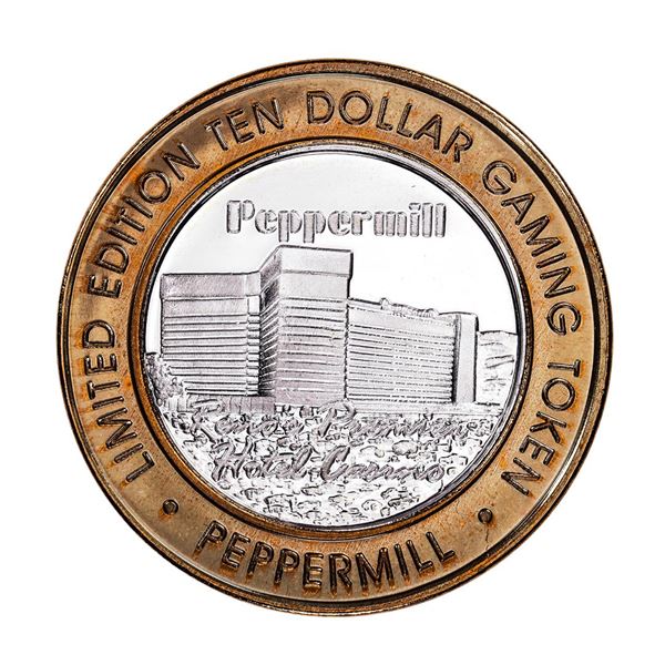 .999 Fine Silver Peppermill Reno, Nevada $10 Limited Edition Gaming Token