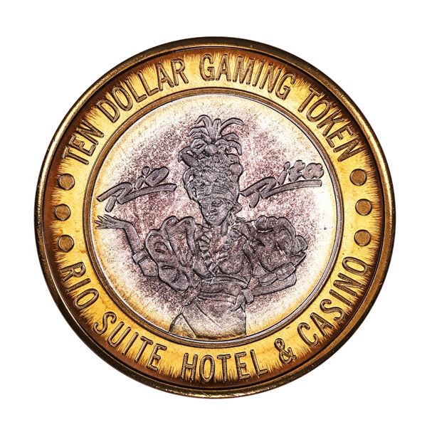 .999 Silver Rio Suite Hotel Las Vegas, NV $10 Casino Limited Edition Gaming Token