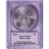 Image 2 : 2014 $1 American Silver Eagle Coin PCGS MS70 Mercanti Signature