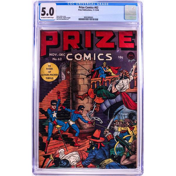 Prize Publications Prize Comics #62 Comic Book 11-12/46 CGC 5.0