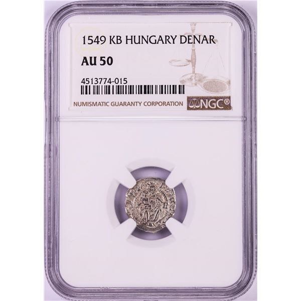 1549 KB Hungary Denar 'Madonna and Child' Coin NGC AU50
