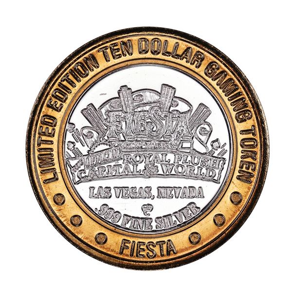 .999 Silver Fiesta Casino and Hotel $10 Casino Limited Edition Gaming Token