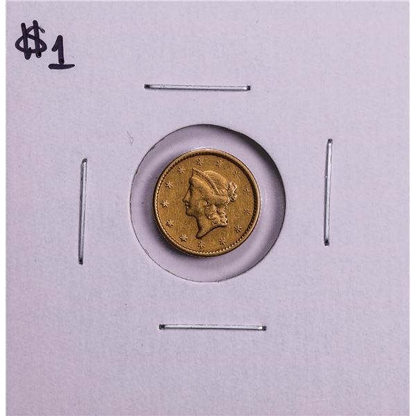 No Date $1 Liberty Head Gold Dollar Coin Damaged Reverse