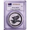 Image 1 : 2015-P $1 Australia Wedge Tailed Eagle Silver Coin PCGS MS70 Mercanti Signature
