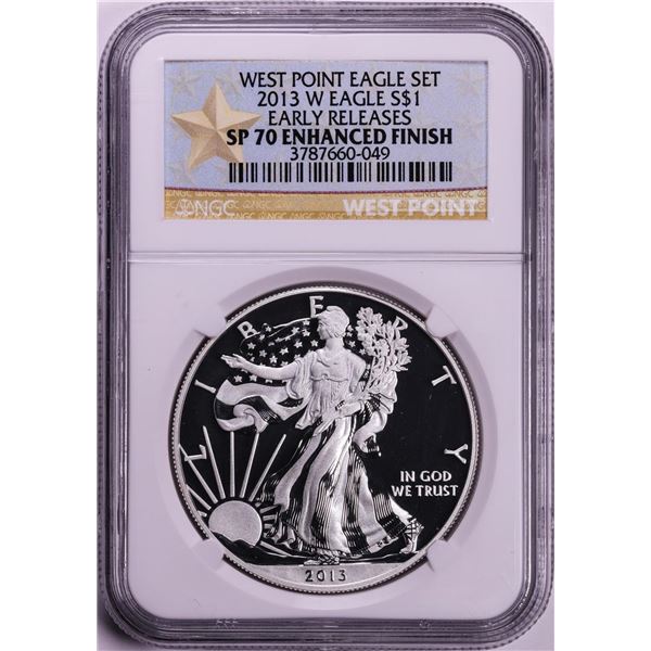 2013-W $1 Proof American Silver Eagle Coin NGC SP70 Ultra Cameo Enhanced Finish ER