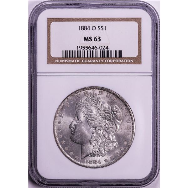 1884-O $1 Morgan Silver Dollar Coin NGC MS63