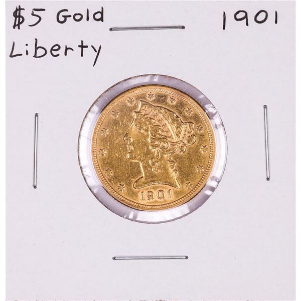 1901 $5 Liberty Head Half Eagle Gold Coin