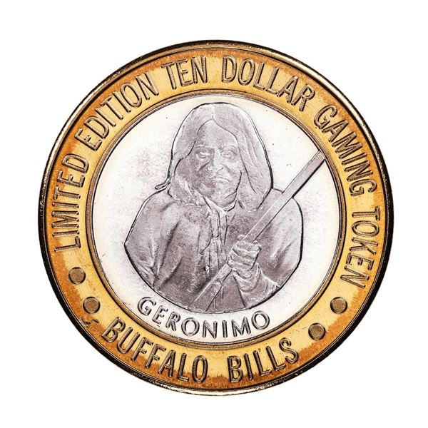 .999 Silver Buffalo Bills Resort & Casino Primm, NV $10 Limited Edition Gaming Token