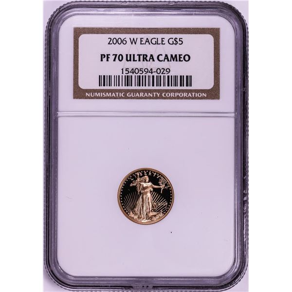 2006-W $5 Proof American Gold Eagle Coin NGC PF70 Ultra Cameo