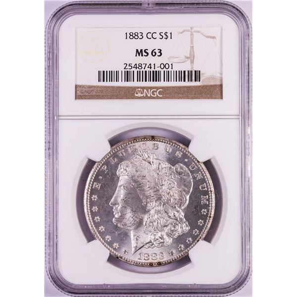 1883-CC $1 Morgan Silver Dollar Coin NGC MS63