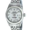 Image 1 : Rolex Ladies Stainless Steel Silver Diamond Datejust Wristwatch
