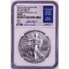 Image 1 : 2021(S) Ty. 1 $1 American Silver Eagle Coin NGC MS69 Jeppson Signed Emergency Release
