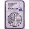 Image 1 : 2021-(W) Type 1 $1 American Silver Eagle Coin NGC MS70 Early Releases