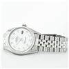 Image 5 : Rolex Men's Stainless Steel Mother Of Pearl Diamond Datejust Wristwatch