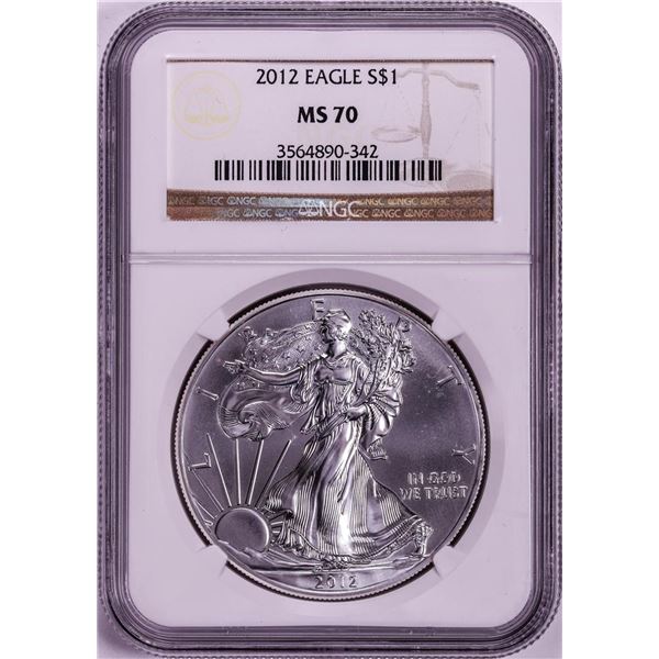 2012 $1 American Silver Eagle Coin NGC MS70
