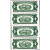 Image 2 : Lot of (4) Consecutive 1953 $2 Legal Tender Star Notes