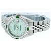 Image 7 : Rolex Ladies Stainless Steel Green Mother of Pearl Diamond Datejust Watch