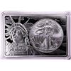 Image 1 : 2021 Type 1 $1 American Silver Eagle Coin & Two Ounce Bar Set