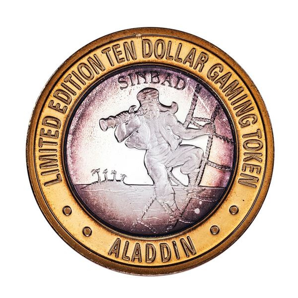 .999 Silver Aladdin Resort Casino $10 Casino Limited Edition Gaming Token