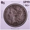 Image 1 : 1893-CC $1 Morgan Silver Dollar Coin