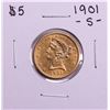 Image 1 : 1901-S $5 Liberty Head Half Eagle Gold Coin