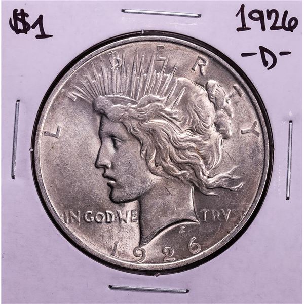1926-D $1 Peace Silver Dollar Coin