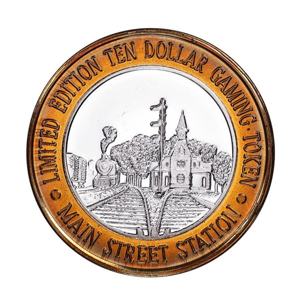 .999 Silver Main Street Station Las Vegas, NV $10 Limited Edition Casino Gaming Token