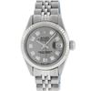 Image 1 : Rolex Ladies Stainless Steel Slate Grey Diamond Datejust Wristwatch