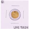 Image 1 : $1 Liberty Head Gold Dollar Love Token Coin Holed