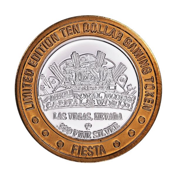 .999 Silver Fiesta Casino and Hotel $10 Casino Limited Edition Gaming Token
