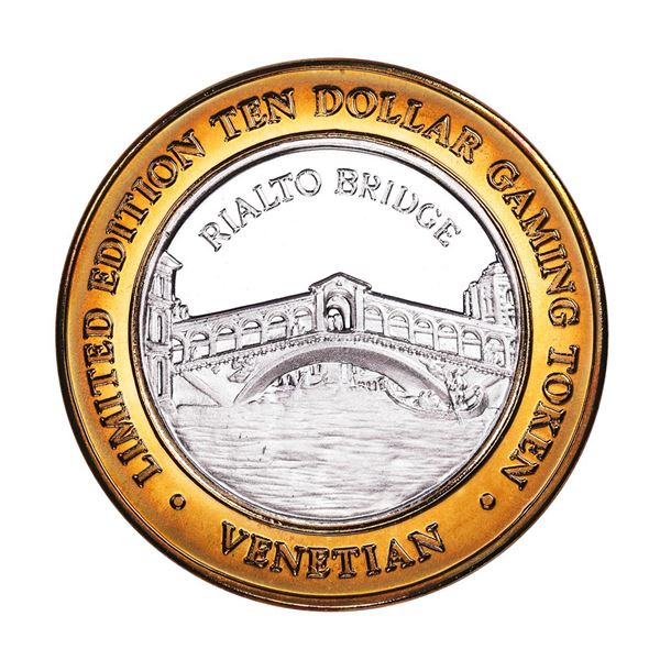.999 Silver The Venetian Las Vegas, NV $10 Casino Limited Edition Gaming Token