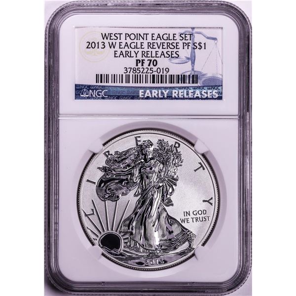 2013-W $1 Reverse Proof American Silver Eagle Coin NGC PF70 Early Releases