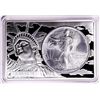 Image 1 : 1993 $1 American Silver Eagle Coin & Two Ounce Bar Set
