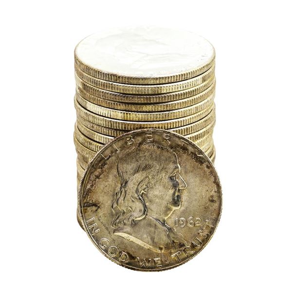 Roll of (20) Brilliant Uncirculated 1962-D Franklin Half Dollar Coins