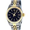 Image 1 : Rolex Ladies Two Tone Black Tapestry Datejust Wristwatch