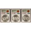 Image 1 : Lot of (3) 1953Mo Mexico 5 Pesos Hidalgo Bicentennial Silver Coins NGC MS63/MS64