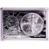 Image 1 : 1996 $1 American Silver Eagle Coin & 2oz Silver Bar Set