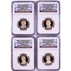 Image 1 : Lot of (4) 2015-S $1 Proof Presidential Dollar Coins NGC PF70 Ultra Cameo