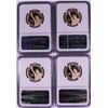 Image 2 : Lot of (4) 2012-S $1 Proof Presidential Dollar Coins NGC PF69Ultra Cameo