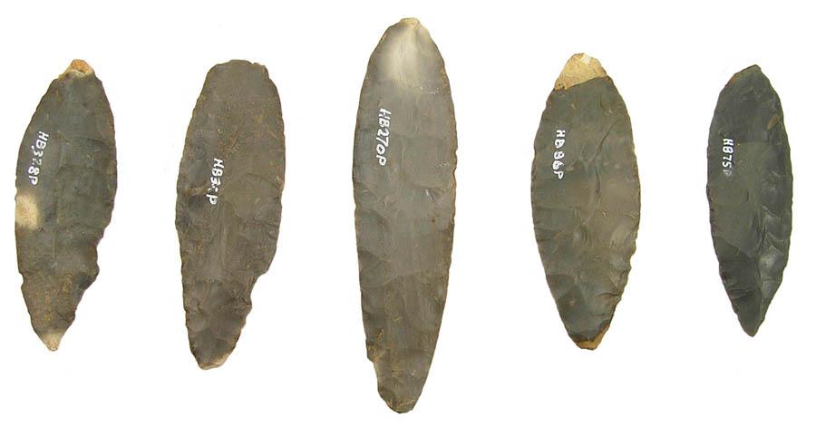 5 Pinckneyville Cache Blades, Davis COA