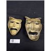 Image 2 : Lot of 2 Brass Theatre Faces Hanging Ornaments