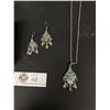 Image 2 : Green and Silver Jewellery Lot- Leaf Necklace .925