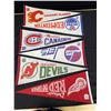 Image 1 : Lot of 6 Hockey Pennants - Calgary Flames, Etc.