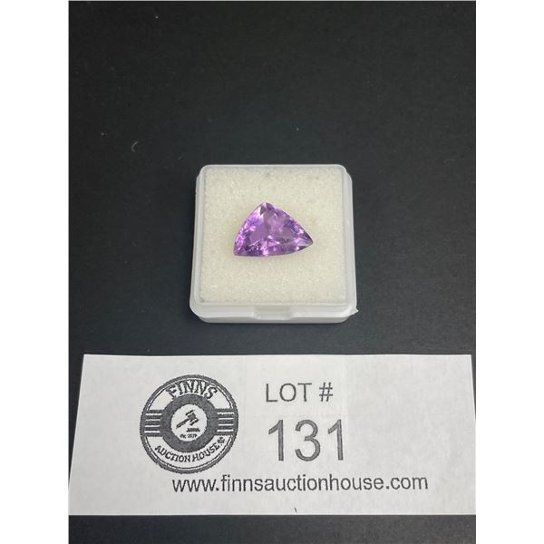 Natural Dark Amethyst 5.155ct 14.41 x 10.44 x 7.20mm Trillion Cut Loupe Clean Uruguay Untreated