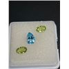 Image 2 : Swiss Blue Topaz & Peridot 1.695ct Various Sizes Pear and Oval Cut Eye Clean Brazil Untreated