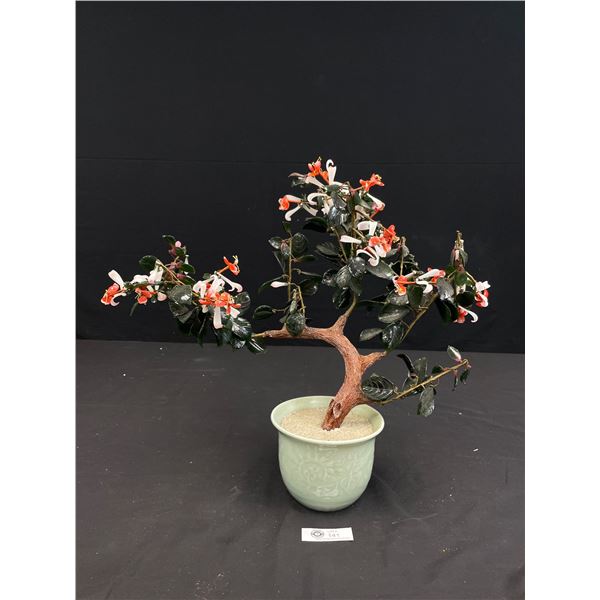 Decorative Artificial Flowering Tree Mounted in Pot