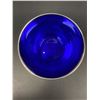 Image 3 : 165.5 Grams (Without Liner) 1955 Birks Sterling Silver Bowl with Cobalt Blue Glass Liner, 5" Across,